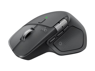 Logitech MX Master 4 - Mus - 8 knappar - trådlös - Bluetooth, 2.4 GHz - trådlös USB-mottagare - grafit