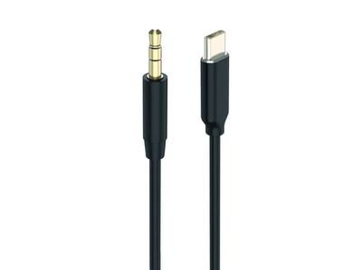 2GO lydkabel AUX/MP3 for USB Type-C - Stereo 100 cm svart