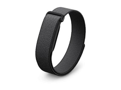 Fitbit Air - Aktivitetssporer med bånd - tekstil - obsidian - håndleddstørrelse: 130-210 mm - Bluetooth - 5.2 g - matte black buckle