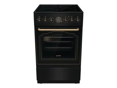 Gorenje Classico GECS5B70CLB - Komfyr - med dampfunksjon - frittstående - bredde: 50 cm - dybde: 59.4 cm - høyde: 85 cm - med selvrens - svart