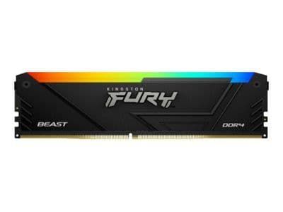Kingston FURY Beast RGB - DDR4 - sæt - 32 GB: 2 x 16GB - DIMM 288-PIN - 3200 MHz / PC4-25600 - CL16 - 1.35 V - ikke bufferet - ikke-ECC