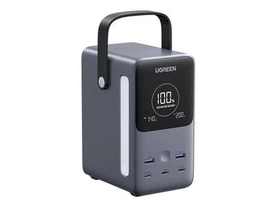 Ugreen Nexode - Power bank - 5 / 9 / 12 / 15 / 20 / 28 V - 300 watt - litium järn fosfat - 48000 mAh - 153 Wh - utgångskontakter: 5