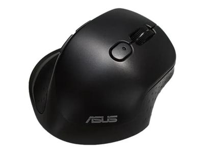 ASUS MW203 - Mus - ergonomisk - optisk - 5 knappar - trådlös - 2.4 GHz, Bluetooth - trådlös USB-mottagare - svart