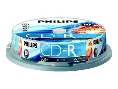 Philips CR7D5NB10 - 10 x CD-R - 700 MB (80 min) 52x - spindel