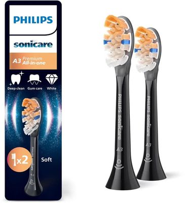Philips Sonicare A3 Premium All-in-One -hammasharjan päät - musta - 2 kpl