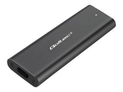 Qoltec - Drevkabinett - M.2 - M.2 NVMe Card / PCIe (NVMe) - USB-C 3.1 (Gen 2) - grafitt