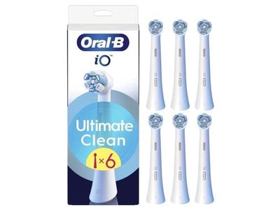 Oral-B iO UltimateClean børstehoder 6-pk (hvit)