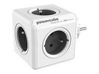 Allocacoc PowerCube original - Kraftdistributionsenhet - AC 250 V - utgångskontakter: 5 (5 x Type E) - Frankrike - vagnsgrå