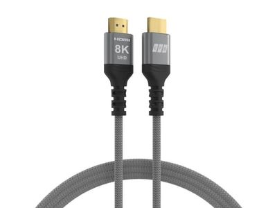 EFB Elektronik HDMI-21-00001, 0,5 m, HDMI Type A (Standard), HDMI Type A (Standard), 3D, 48 Gbit/sek, Svart, Grå