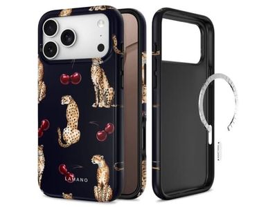 Tech-Protect Lamano MagSafe case for iPhone 18 Pro / 17 Pro - black and brown