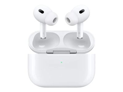 Apple | AirPods Pro - 2nd Generation (2023) - Trådlösa hörlurar med mikrofon. - aktiv brusreducering - vit | Magsafe laddningsfodral (USB-C)