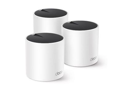 TP-Link DECO X55 (3-Pack), Hvit, Innvendig lys, Mesh ruter, Dobbelbånd (2.4 GHz / 5 GHz), Wi-Fi 6 (802.11ax), 3000 Mbit/s