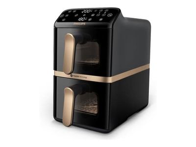 Philips 4000 Series NA462 - Dubbel luftfritös - 10 liter - 2.75 kW - svart/mörkgrå