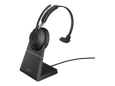 Jabra Evolve2 65 MS Mono on-ear-hodesett Bluetooth USB-A, svart