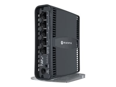 MikroTik hAP ax² - Trådløs ruter 4-portssvitsj - 1GbE - Wi-Fi 6 - Dobbeltbånd - veggmonterbar
