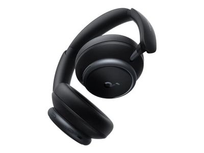 Soundcore Space Q45 - Hörlurar med mikrofon - fullstorlek - Bluetooth - trådlös - aktiv brusradering - 3,5 mm kontakt - svart