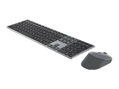 Dell Pro Plus Keyboard and Mouse KM7321W - Tastatur- og mussett - trådløs - 2.4 GHz, Bluetooth 5.0 - QWERTY - Pan Nordic - titangrå - med 3 years N...