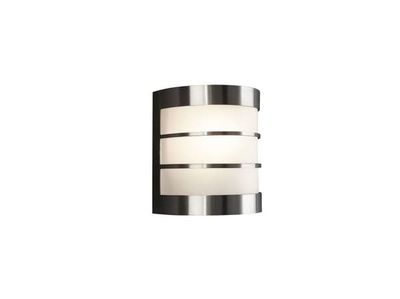 Philips myGarden Calgary vägglampa 60 W E27 ljuskälla medföljer inte, Väggbelysning för utomhusbruk, Rostfritt stål, Glas, Metall, IP44, Terass, Tr...