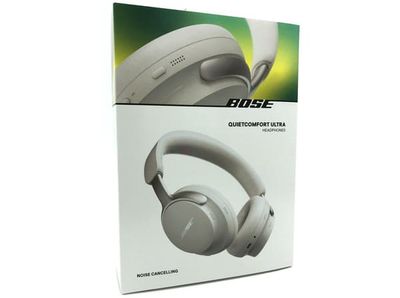 Bose QuietComfort Ultra - Hodetelefoner med mikrofon - full størrelse - Bluetooth - kablet, trådløs - aktiv støydemping - 3,5 mm jakk - hvit røyk