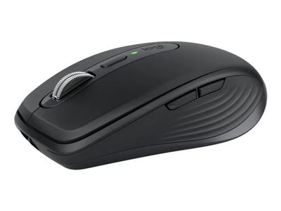 Logitech® | MX Anywhere 3S (för företag) - Mus - laser - 6 knappar - trådlöst - Bluetooth, 2,4 GHz - trådlös mottagare - Grafit