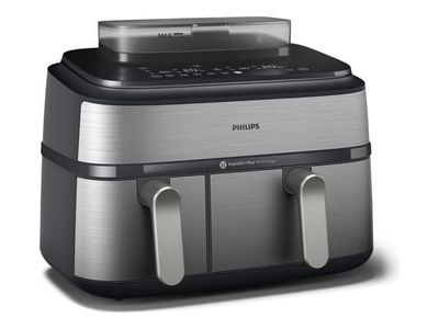 Philips Series 5000 NA555 - Dubbel luftfritös - 9 liter - 2.75 kW - silver