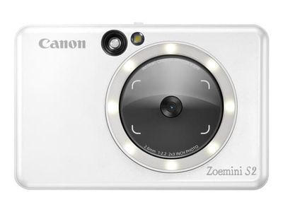 Canon Zoemini S2 - Digitalkamera - kompakt med omedelbar fotoskrivare - 8.0 MP - Bluetooth, NFC - pärlvit