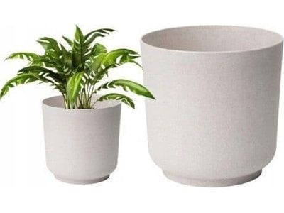 Form-Plastic blomsterpotte i resirkulert plast hvit 13x12,5 cm moderne matt