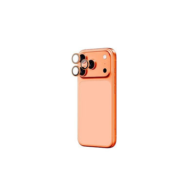 AMAZINGTHINGING AR Safir-linseglass til iPhone 17 Pro / Pro Max - med oransje ramme