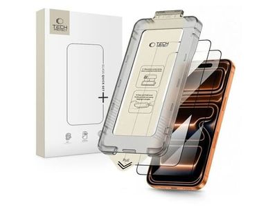 Herdet glass TECH-PROTECT QUICK SET+ 2-pakke til iPhone 17 Pro Max svart