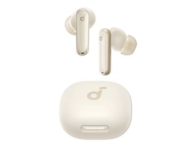 Soundcore P40i - True wireless-hörlurar med mikrofon - inuti örat - Bluetooth - aktiv brusradering - havre vit