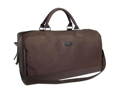 Hugo Boss Hugo Boss, Duffle bag, imitert skinn, håndveske, weekendbag, mørkebrun, 50 x 18 x 31 cm