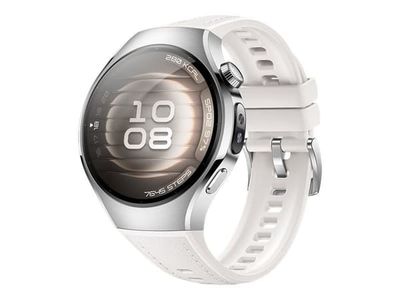Huawei Watch 5 - 42 mm - 316L rostfritt stål - smart klocka med rem - komposit - vit - handledsstorlek: 120-190 mm - display 1.38" - Bluetooth, Wi-...