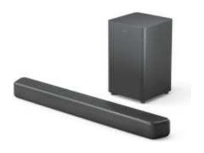 Philips TAB5309 - Soundbar - för hemmabio - 2.1-kanals - trådlös - Bluetooth - 120 Watt (Total) - mörkgrå