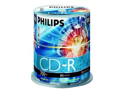 Philips CR7D5NB00 - 100 x CD-R - 700 MB (80min) 52x - spindel