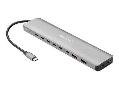 Sandberg - Hub - USB-C, 100W - 8 x USB-C 3.2 Gen 2 + 2 x USB 3.2 Gen 2 - stasjonær