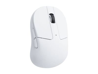 Keychron M4 - Mus - ergonomisk - optisk - 5 knapper - trådløs, kablet - 2.4 GHz, Bluetooth 5.3, USB-C - hvit