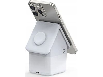 Duzzona induktionsladdare Duzzona W20 15W 4-i-1 för iPhone / AirPods / Apple Watch med nattlampa - vit