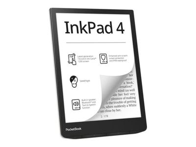 PocketBook InkPad 4 - eBook-leser - Linux 3.10.65 - 32 GB - 7.8" monokrom E Ink Carta 1200 (1872 x 1404) - berøringsskjerm - Wi-Fi, Bluetooth - stj...