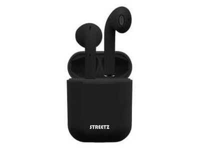 Streetz True Wireless Stereo hörlurar med laddningsetui, Bluetooth 5, mattsvart, True Wireless Stereo (TWS), 20 - 20000 hz, Samtal/musik, 32 g, Hea...