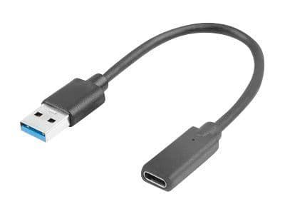 Lanberg - USB-adapter - USB-type A (hann) til USB-C (hunn) - USB 3.1 Gen1 OTG - 15 cm - svart