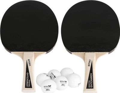 Butterfly sett bordtennispadler Ovtcharov 2, 2 racketer + 6 baller