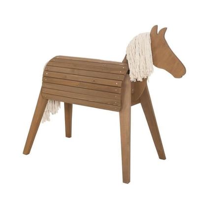 Utehäst - ROBA - Stor Trädgårds Häst - Massivt Trä - Teak - 2 i 1