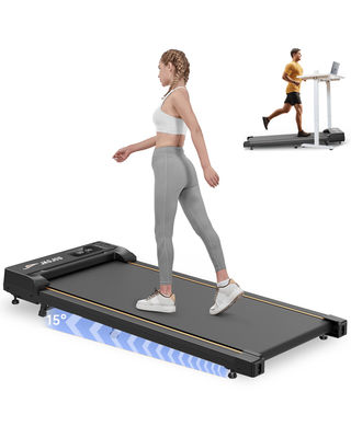 FORMILL JT31 Walking Pad – Gångband med manuell lutning, 1–6 km/h, 0,55–2,25 hk toppeffekt, LED-display, fjärrkontroll och maxbelastning 100 kg, svart/orange
