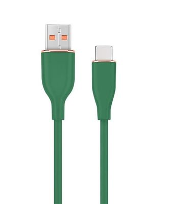 GEMBIRD USB Type-C lade- og datakabel, silikoneflettet, 1,5m, grøn