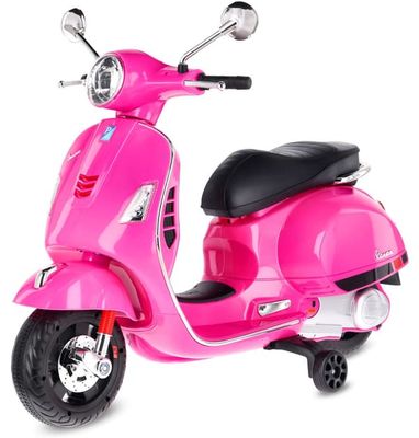 SUN BABY VESPA el-scooter til børn 3-6 år MP3 USB AUX batteridrevet køretøj 12V 30W - Fuchsia