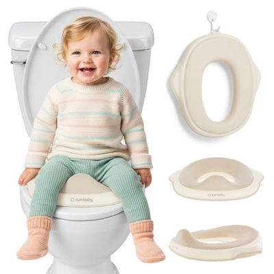 Skridsikker toiletsæde til børn hvid beige Sun Baby