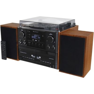 Soundmaster Stereoanlegg MCD5600 med DAB+/FM-radio, CD/MP3, platespiller, dobbel kassett, USB, Bluetooth