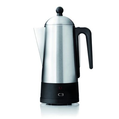 C3 Perkolator Design børstet rustfritt stål 6kp