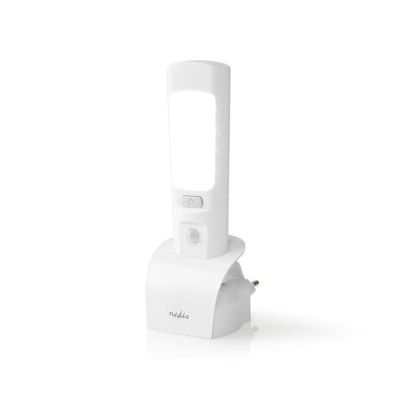 Nedis Orientering LED-ljus och ficklampa | Batteridriven / Strömadapter | 220 - 240 V AC 50 Hz | 1.30 W | Angivet ljusflöde: 37 lm | Belysningsräckvid
