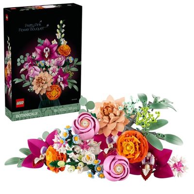 LEGO Botaniske planter - Vakker rosa blomsterbukett (10342)